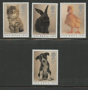 GRAN BRETAÑA 1300-1303, 1990 PREVENCIÓN DE CRUELDAD HACIA LOS ANIMALES, MNH (GB4345K) - Imagen 1 de 1