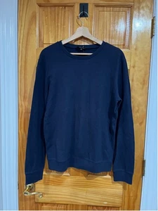 Mens A.P.C Blue Cotton Minimalist Classic Crewneck Sweater Size Medium - Foto 1 di 6