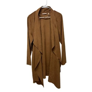 Soft Surroundings Ultra Soft Faux Suede open front cardigan topper waterfall XL  - Picture 1 of 6