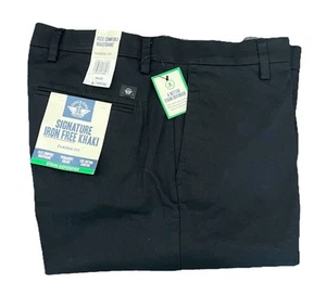 Dockers bügelfrei (schwarz) klassische Passform vorne flach Fleckenschutzhose für Herren - Bild 1 von 6