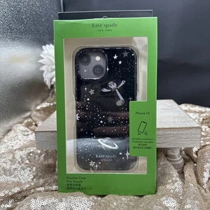 Kate Spade Starry Sky Outer space Black W/Glitter iPhone Case 15 - Picture 1 of 4