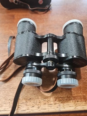 AMC Lightweight Binoculars 7x35 Japan coated optics MCM Vintage Leather Case - Image 1 of 4