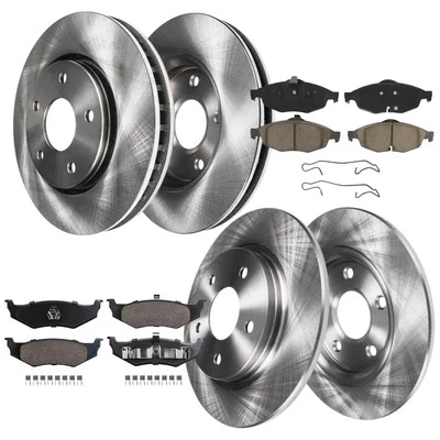 Rotores delanteros traseros almohadillas de cerámica para Chrysler Sebring Dodge Stratus 2001-2006 Foto 1 de 4