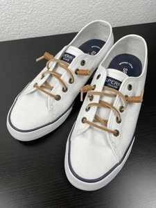 Sperry Top Sider Shoes Womens 7.5 M Pier View Casual Sneakers White - Picture 1 of 10