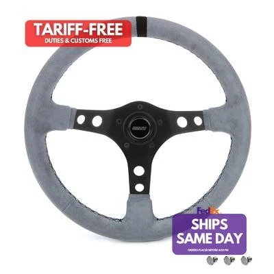 Grant 8514, One Ultrasuede Steering Wheel Race Gray Performance Racing Parts - Image 1 of 4