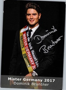 Original Autogramm Dominik Bruntner Mister Germany 2017 /// Autograph signiert s - Picture 1 of 2