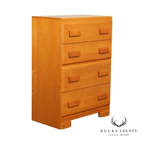 Mid Century Modern Maple Tall Chest Cover