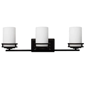 24''  Bathroom Vanity Wall Lamp with 3 Glass Shade, Oil Rubbed Bronze - Picture 1 of 10