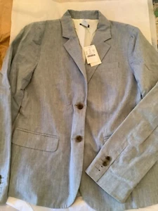 NUEVO J. Blazer Crew azul claro de algodón cambray de 2 botones de una sola ventilación - 6 - Imagen 1 de 5