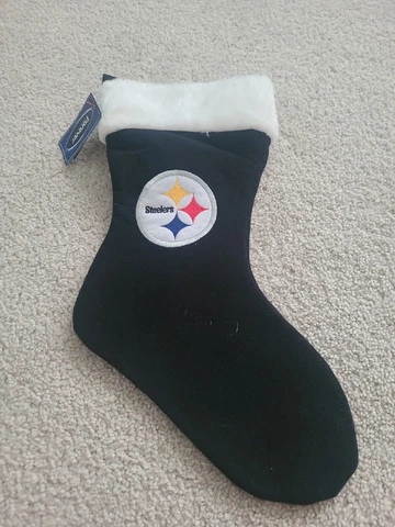 Nice Forever Collectibles Pittsburgh Steelers Christmas Stocking. NWT Cover