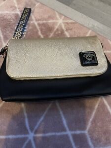Women’s Versace perfumes bag black/gold New 😍clutch Bag With Hand Strap