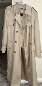 Vintage Authentic Christian Dior Monsieur Trench Coat Wool Detachable Lining 40L - Picture 1 of 7