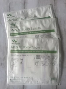 Mepilex Border Sacrum Foam Dressing w/soft Silicone- 8.7x9.8 inch - 3 Pieces