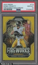 2022 Panini Gold Prizm Fireworks #F19 Kenny Pickett RC Rookie 2/10 PSA 10s
