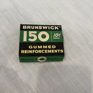 Vintage 150 Brunswick/Dennison Gummed Reinforcements Box - Picture 1 of 6