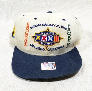 DE COLECCIÓN 1998 NEW ERA NFL SUPER BOWL XXXII SOMBRERO AJUSTABLE TALLA ÚNICA - DESCOLORIDO - Imagen 1 de 14