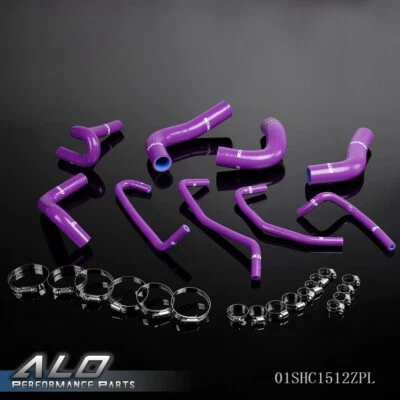 9pcs Silicone Radiator Hose Kit Purple Fit For 1994-1997 Mazda Miata MX5 1.8L - Image 1 of 4