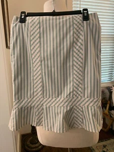 Nanette Lepore Candy Striped Ruffle Hem Skirt- Size 2 (xs) - Picture 1 of 7