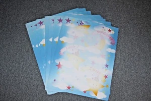 25 Sheets Computer Stationary ~ Blue Clouds & Stars ~ 8-1/2 x 11 - Picture 1 of 1
