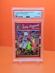 🔴⚪️🔴 2016 DONRUSS OPTIC LARRY FITZGERALD #2 RED PARALLEL 84/99 PSA 9 🔴⚪️🔴 - Picture 1 of 3
