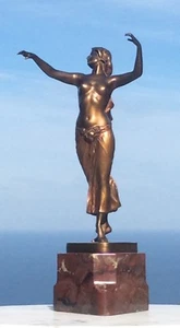 Art Deco Bronze Figure of Salomé by Georges Morin 46cm Original Work Of Art 1920 - Bild 1 von 12
