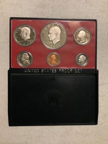 1978-S U.S. Proof Set 6 Coin Clad Black Box Cover