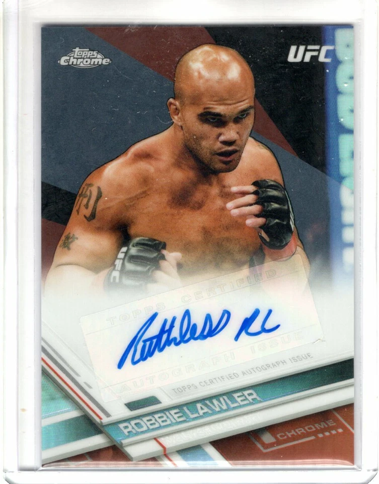 2017 Topps UFC Chrome Auto ROBBIE LAWLER Red Refractor 5/5 AUTOGRAPH Rare SSP - Image 1 of 1
