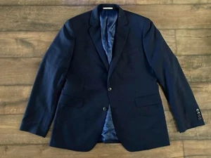 Chester by Chester Barrie Hopsack Wool Tailored Suit Jacket Navy Size 44R NEW - Picture 1 of 2