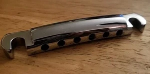 Gibson 1990's Tailpiece Chrome Stop tail Les Paul ES SG USA Replacement - Picture 1 of 4