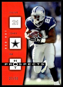 2006 Fleer Hot Prospects Red Julius Jones 27/50 Dallas Cowboys #26