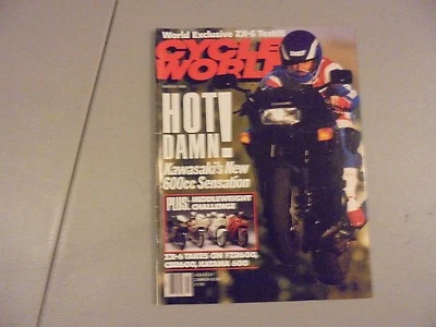 МАРТ 1990 ЦИКЛ МИРОВОЙ ЖУРНАЛ, KAWASAKI 600 ZX-6, 4 ВЕЛОСИПЕДА 600 СРАВНЕНИЕ, ХАСКИ, - Изображение 1 из 4