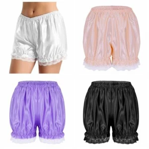Damen Mädchen Vintage Bloomers Spitzen Rüschen Pumphose Sicherheit Hosen Shorts - Picture 1 of 50
