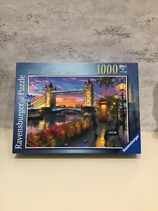 Rompecabezas Ravensburger 1000 piezas, escena de río y puesta de sol - Imagen 1 de 4