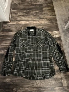 Camisa Barbour Codo Parche Franela Pesada Algodón Cuadros Verde Para Hombre M 487 - Imagen 1 de 4