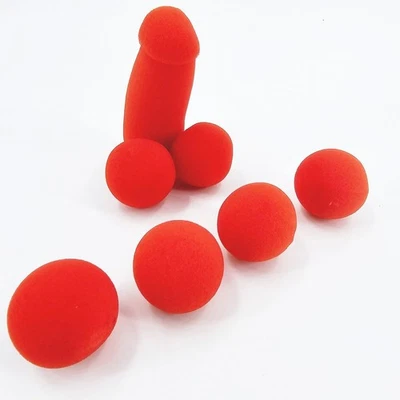 Banana Prank Sponge, Small Sponge  with 4 Red Sponge Balls Funny Gifts Hot sales - Image 1 of 4