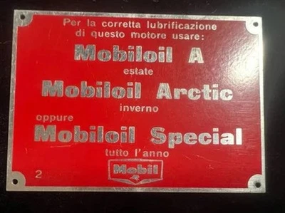 🔴 Placa Coche Móvil para Lubricación Motor Cambio Aceite Hoja De Colección Foto 1 de 4