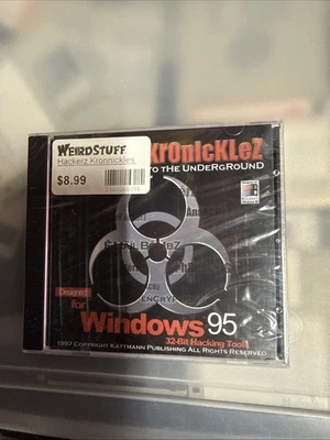 HaCKeRz Kr0nicKLeZ PC CD-ROM 1997 WIN95 32-Bit Hack Tools Hackerz Kronicklez NEW - Image 1 of 2