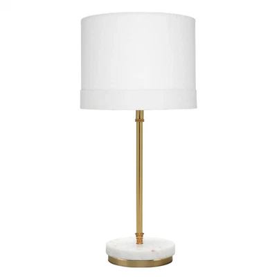 Alden Decor Castile Marble Table Lamp Antique Brass - Image 1 of 4