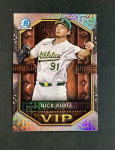2025 Bowman Chrome Nick Kurtz VIP Mojo Refractor #VIP-2 Athletics - Picture 1 of 2