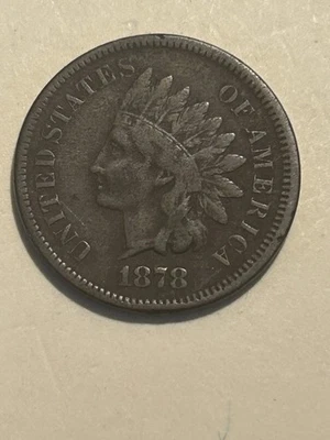 1878 Indian Head Cent Really Nice detailed Coin - Image 1 of 4