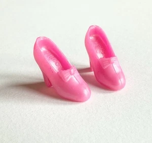 Barbie Doll Shoes Pink Slippers Pumps Heels Bows Princess - Picture 1 of 4