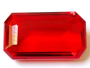 AAA+ Large Red Ruby Emerald Cut 118.7 Ct. Huge Loose Gemstone Gift for Women/Her - Picture 1 of 8
