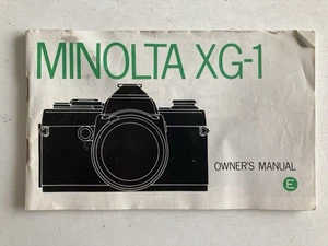 Minolta XG-1 Manual del propietario - Imagen 1 de 6