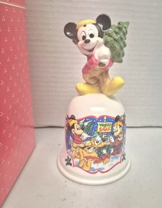 Disney A Holly Jolly Christmas 1990 Annual Bell Mickey Mouse Schmid Bäume - Bild 1 von 7