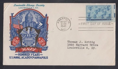 US Stamp #935 Staehle FDC "Louisville Stamp Society" Imprint, VF - Image 1 of 2