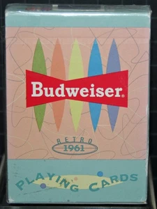 "BUDWEISER RETRO 1961" Bicycle Playing Cards Sealed Deck Vintage 1999 - Picture 1 of 8