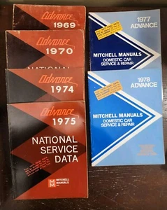 1969,70,74,75,77,78 Advance Mitchell Manuals National Service Repair Data - Picture 1 of 10