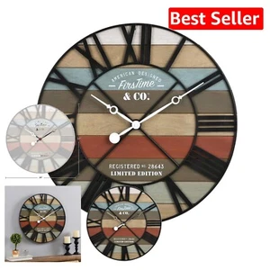 Eye-Catching 24" Colorful Round Clock - Ideal for Living, Kitchen or Office - Picture 1 of 9