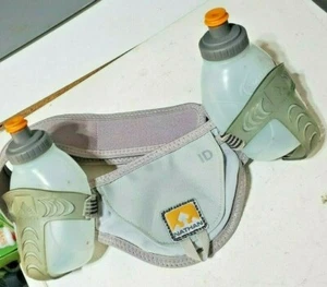 Nathan ID Running Hydration Belt (2) 10oz Bottles - Size Medium Gray  - Picture 1 of 6