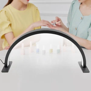 Half Moon LED Light Nail Art Skincare Desk Light Adjustable Brightness USA - Picture 1 of 13